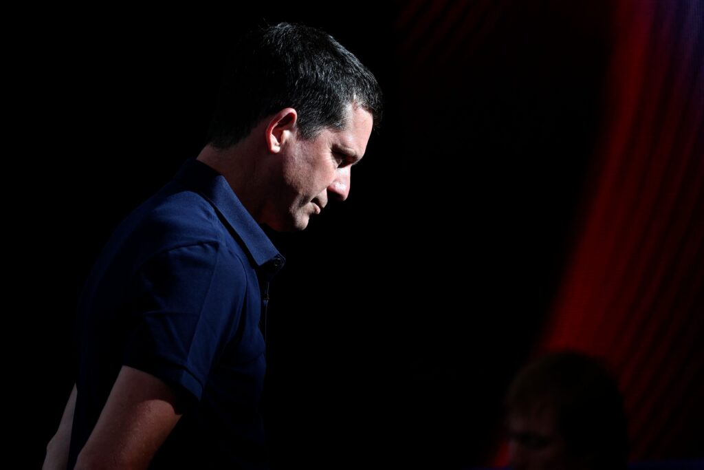 Tim Henman looks on during the 2023 United Cup