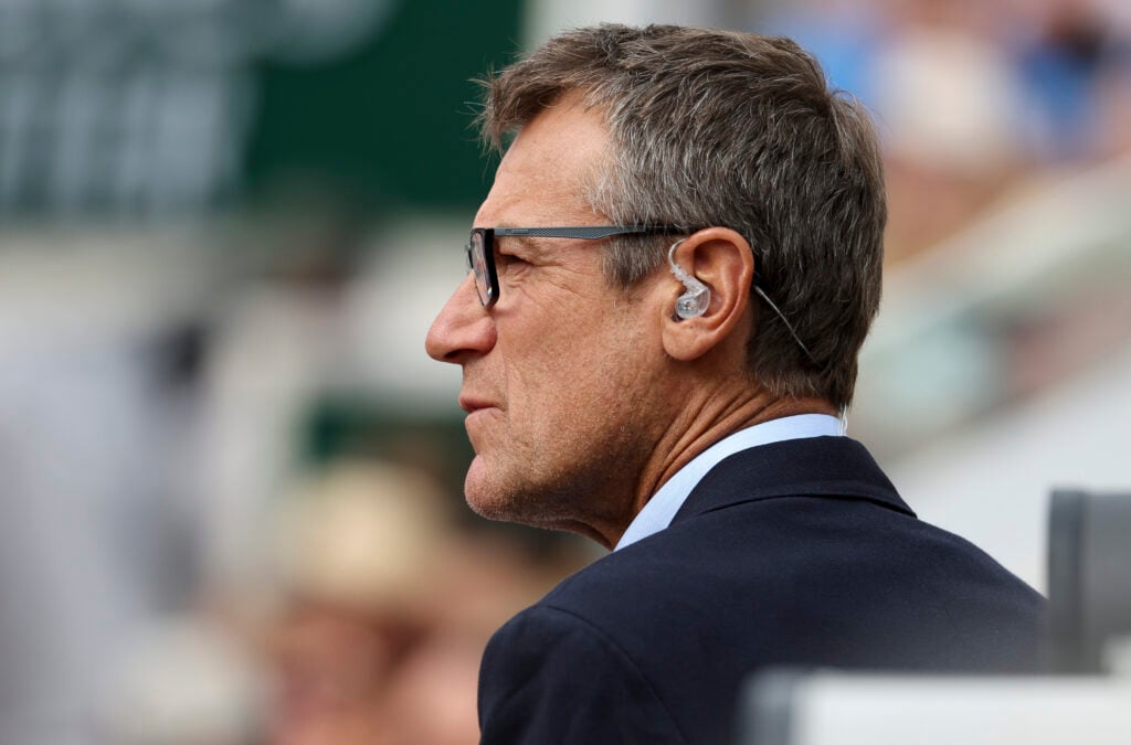 Mats Wilander looks on during the 2022 French Open