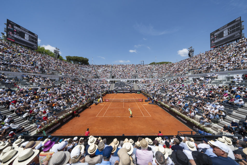 General view inside Center Court during during the Men's