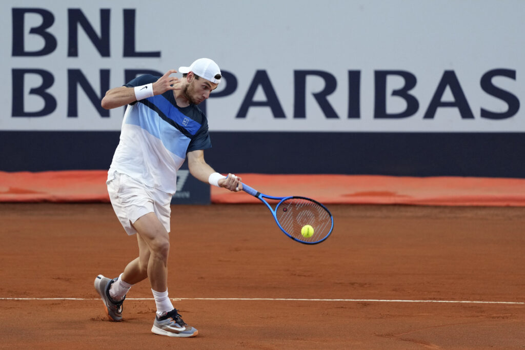 Jack Draper of Great Britain during the match against