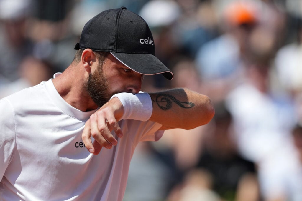 Corentin Moutet of France during the match against Jack