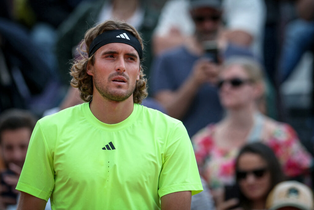 Stefanos Tsitsipas at the 2025 French Open.