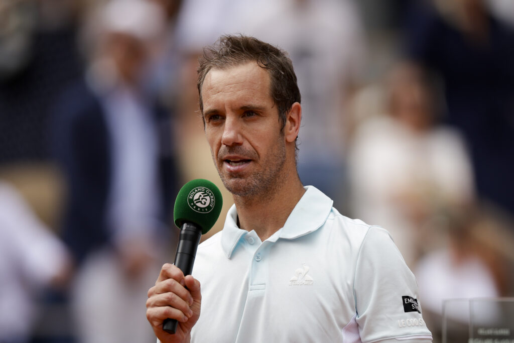 Richard Gasquet speaks after retiring from tennis at the 2025 French Open