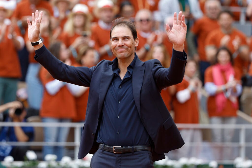 Rafael Nadal at his Roland Garros tribute.