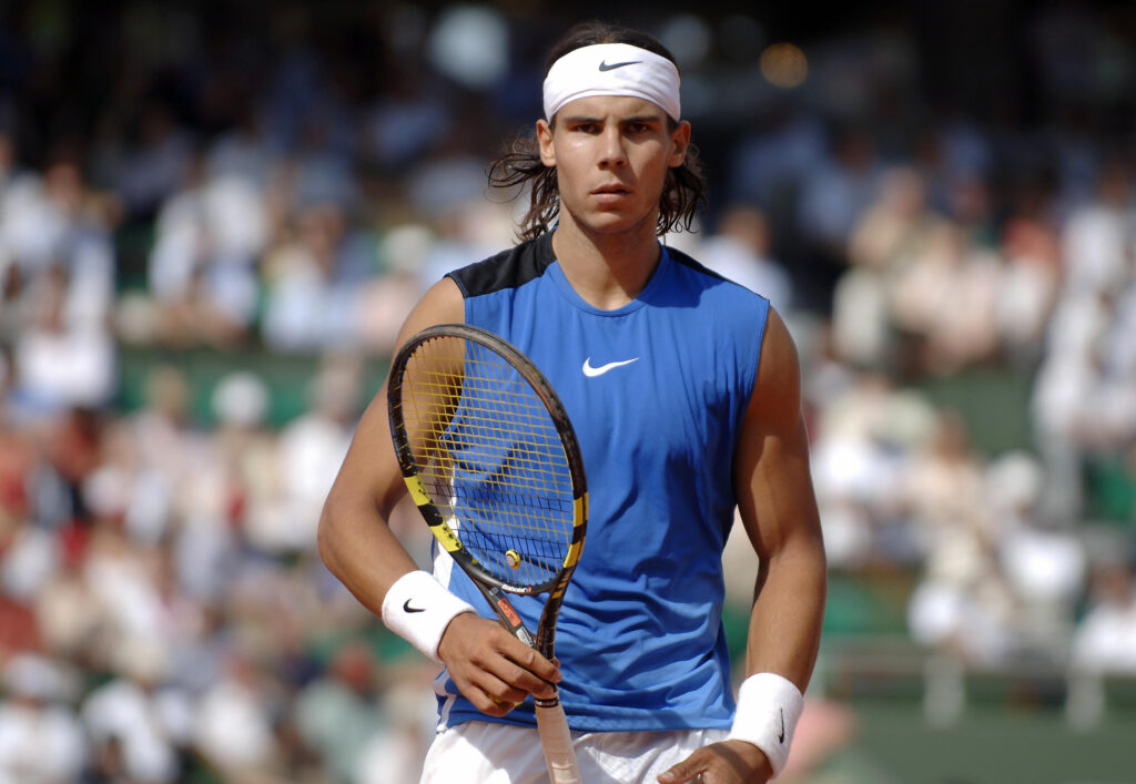 Rafael Nadal in action during the 2006 French Open