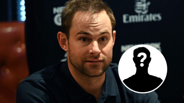 Andy Roddick at a press conference in New York