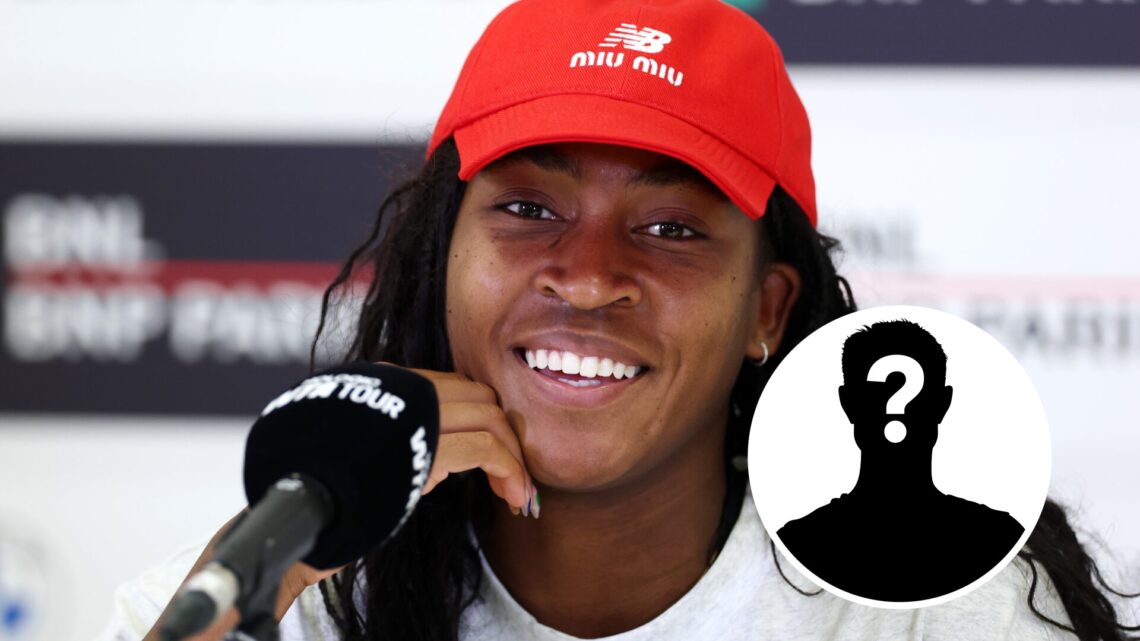 Coco Gauff at a press conference in Rome