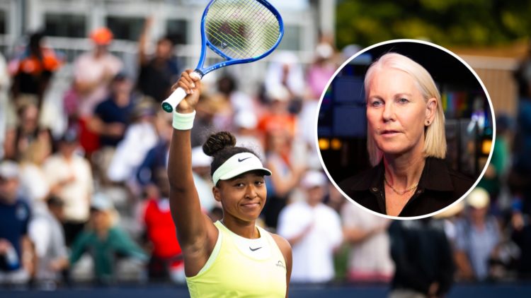 Naomi Osaka plays at the 2025 Miami Open, inset Rennae Stubbs attends The Stonewall Inn Gives Back Initiative event in 2023