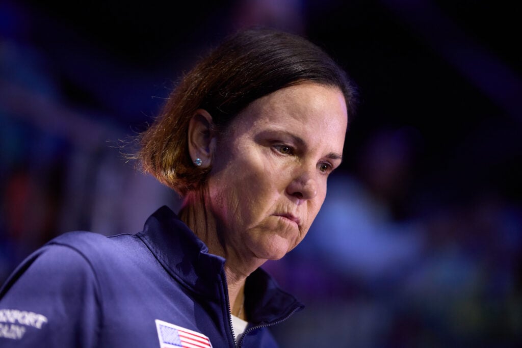 Lindsay Davenport looks on during the 2024 Billie Jean King Cup Finals