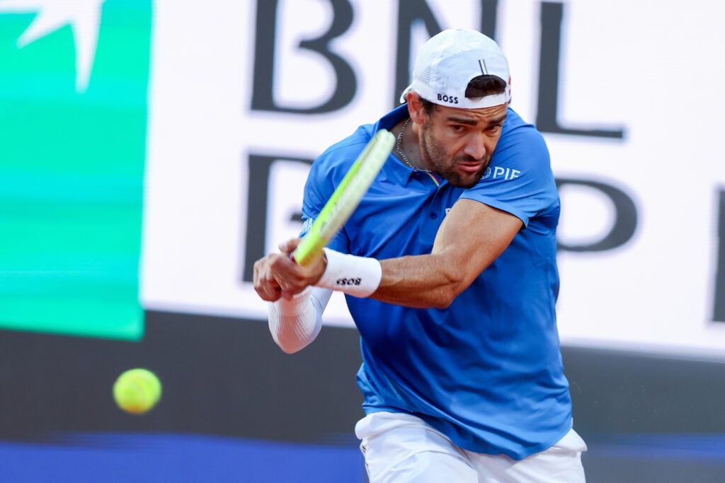 Matteo Berrettini at the Italian Open.