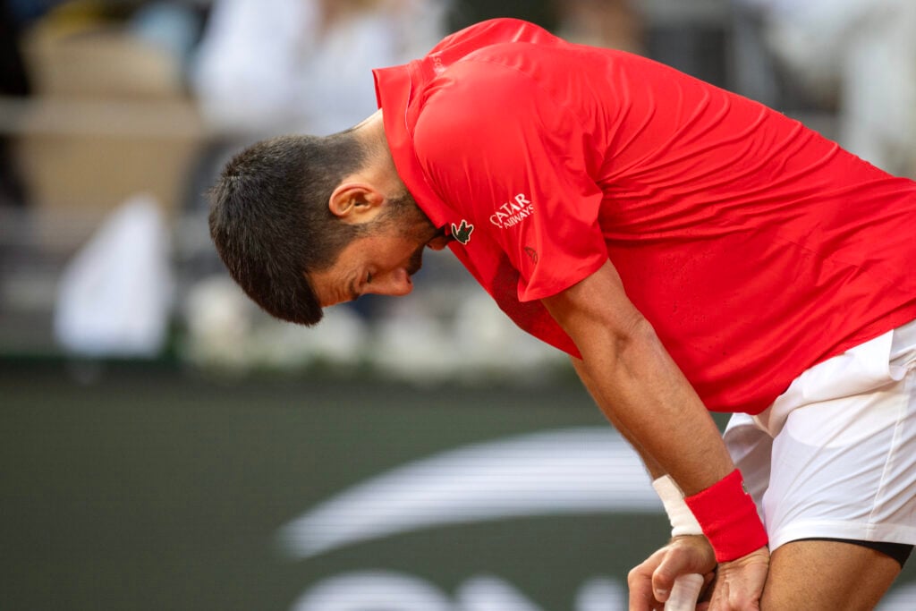 Novak Djokovic at the French Open.