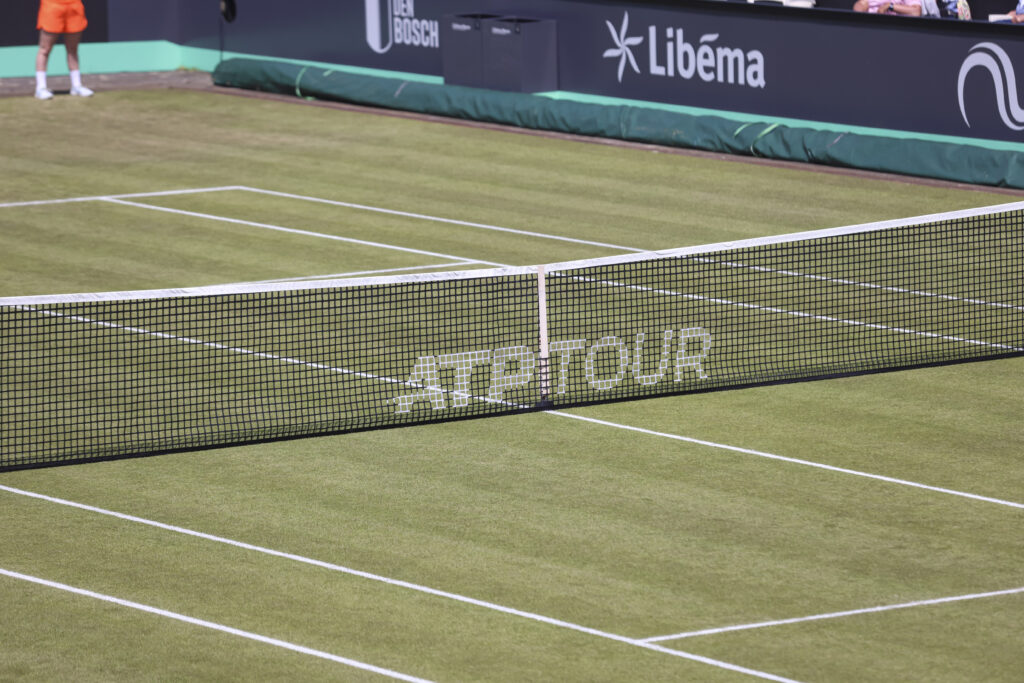 Close up of the net at the Libema Open Grass Court Championships