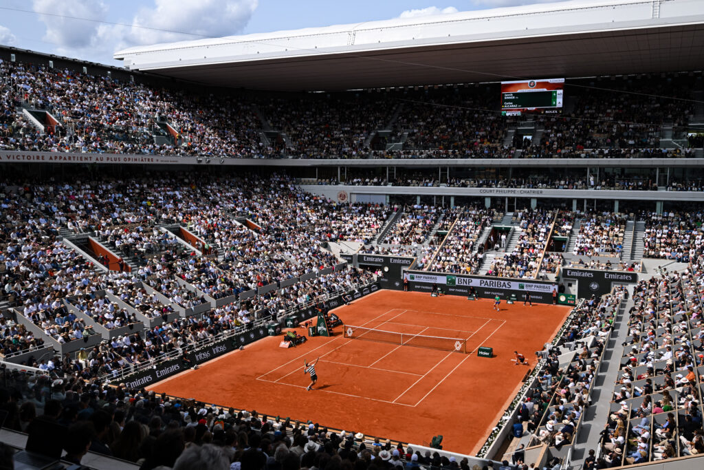 A general view during the Men's Singles Final match on Day Fifteen of the 2025 French Open at Roland Garros.