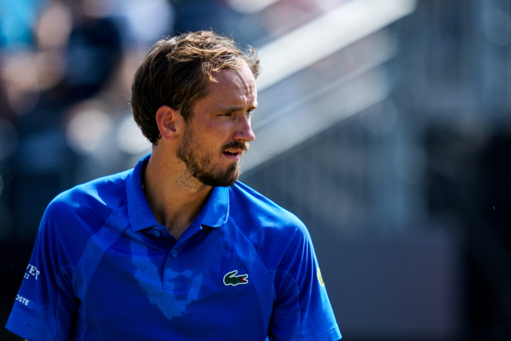 Daniil Medvedev looks on during the 2025 Libema Open