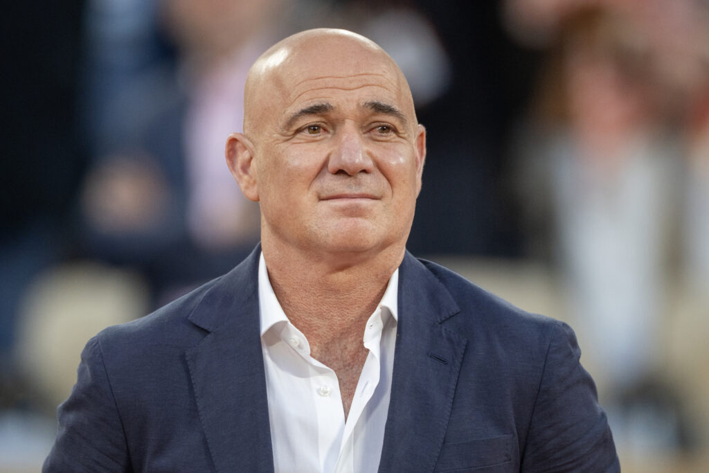Andre Agassi at the French Open in 2025.