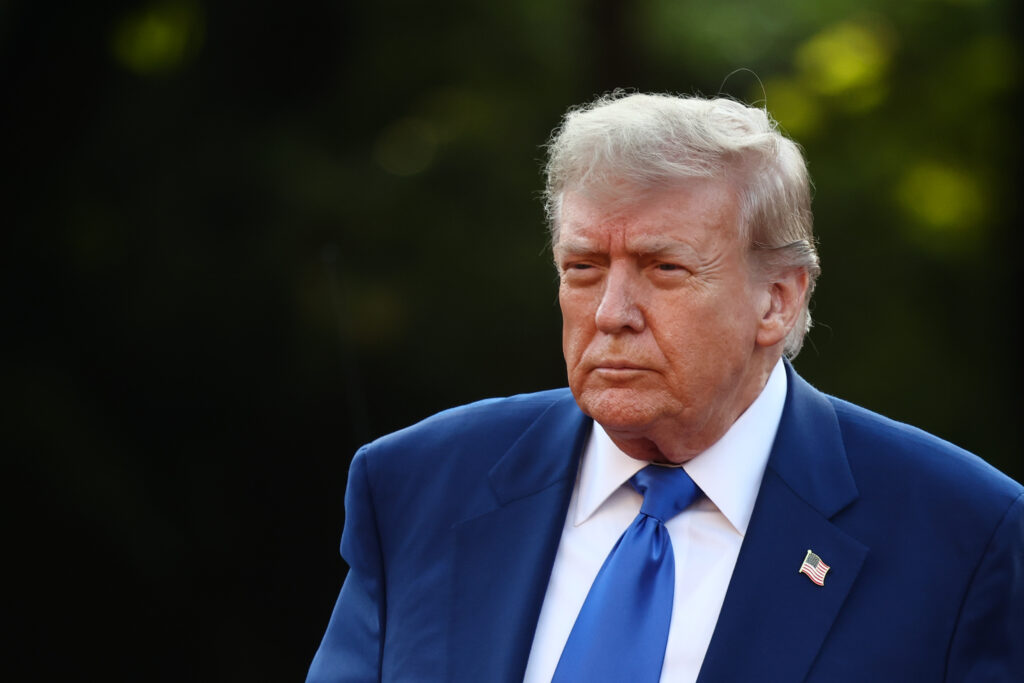 Donald Trump arrives at the NATO Summit In The Hague