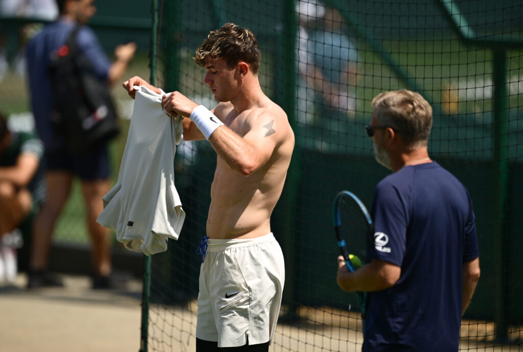 Jack Draper at the All England Club ahead of Wimbledon.