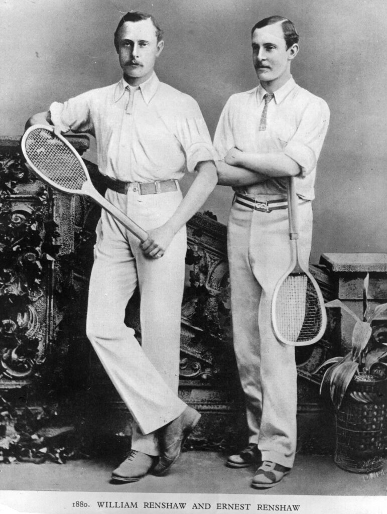 William Renshaw and Ernest Renshaw posing together in 1880