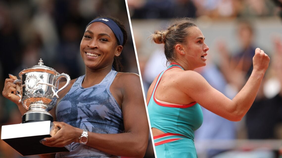 Right: Aryna Sabalenka and Left: Coco Gauff