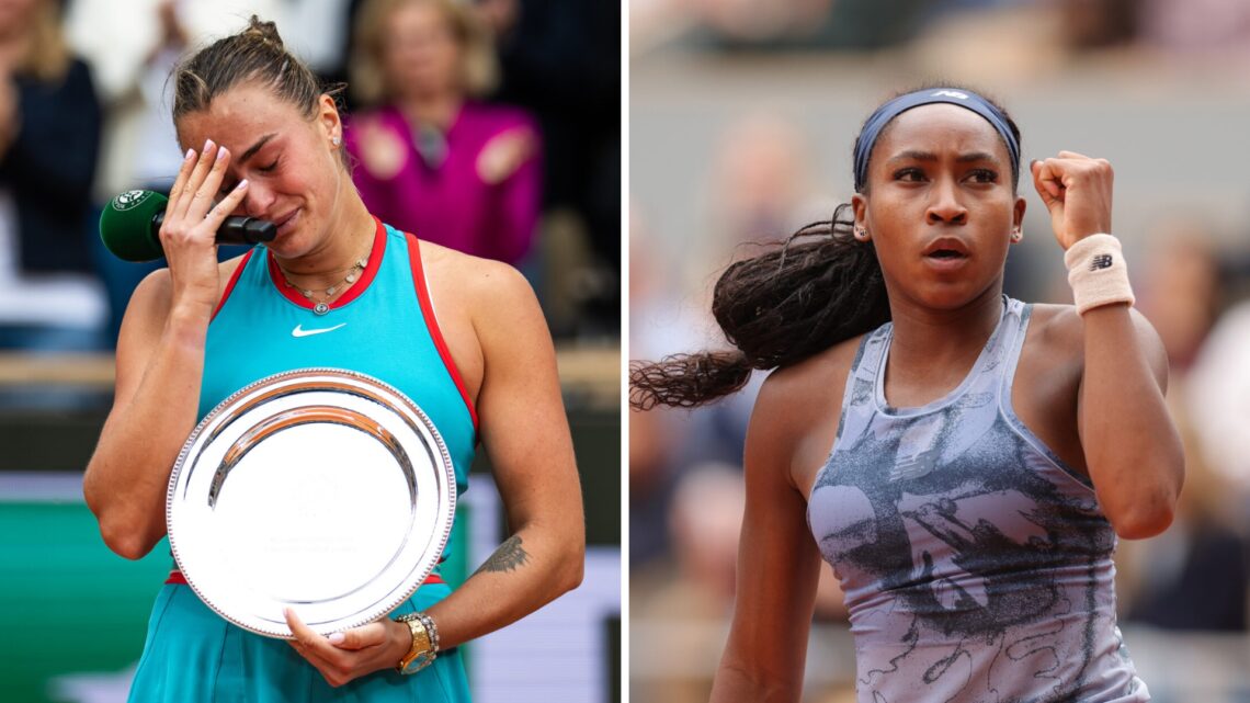 Left: Aryna Sabalenka and Right: Coco Gauff