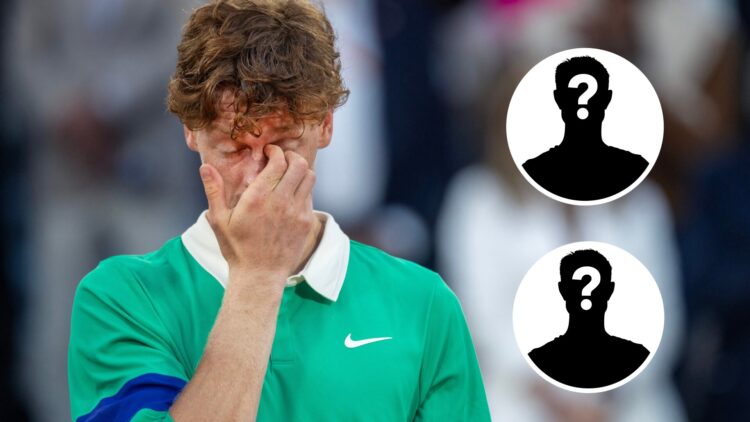 Jannik Sinner reacts after losing the French Open final.