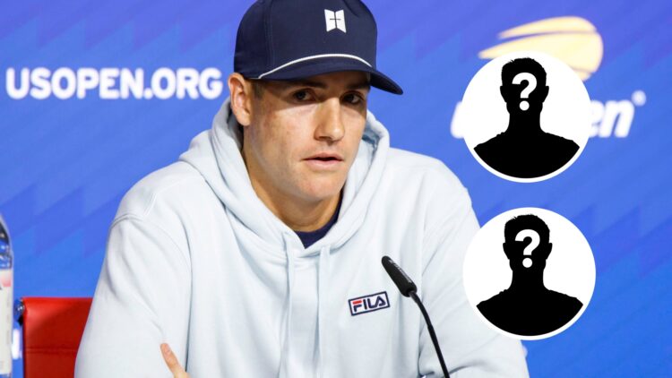 John Isner at a press conference in New York