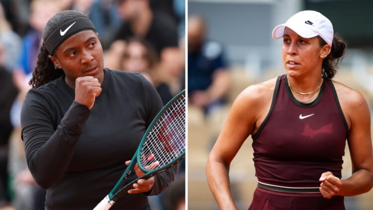 Hailey Baptiste (L) at the French Open, Madison Keys (R) at the French Open