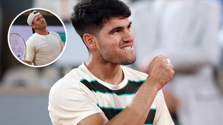 Carlos Alcaraz of Spain is seen after defeating Tommy Paul of United States in straight sets in their quarter final match on day ten of The French ...