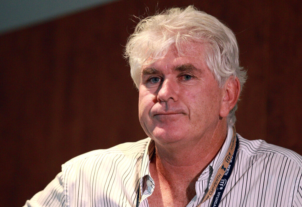 Tournament director Paul McNamee speaks to the media at the 2011 Hopman Cup