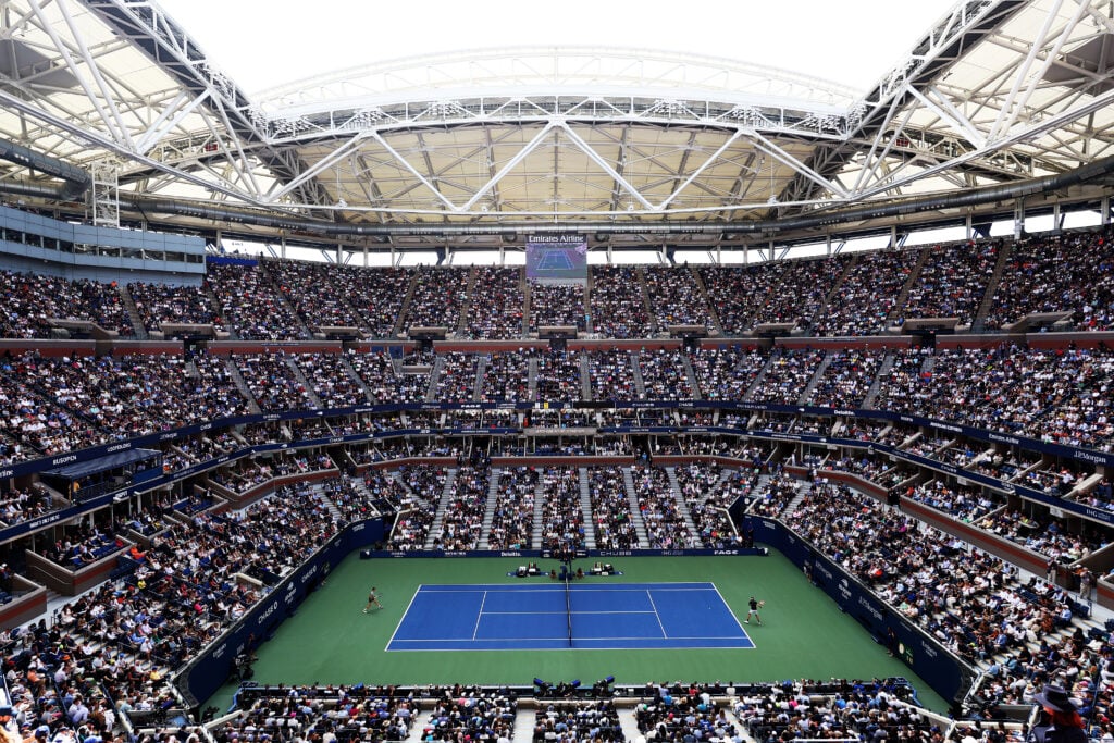 A view of the courts on the final day of the 2024 US Open