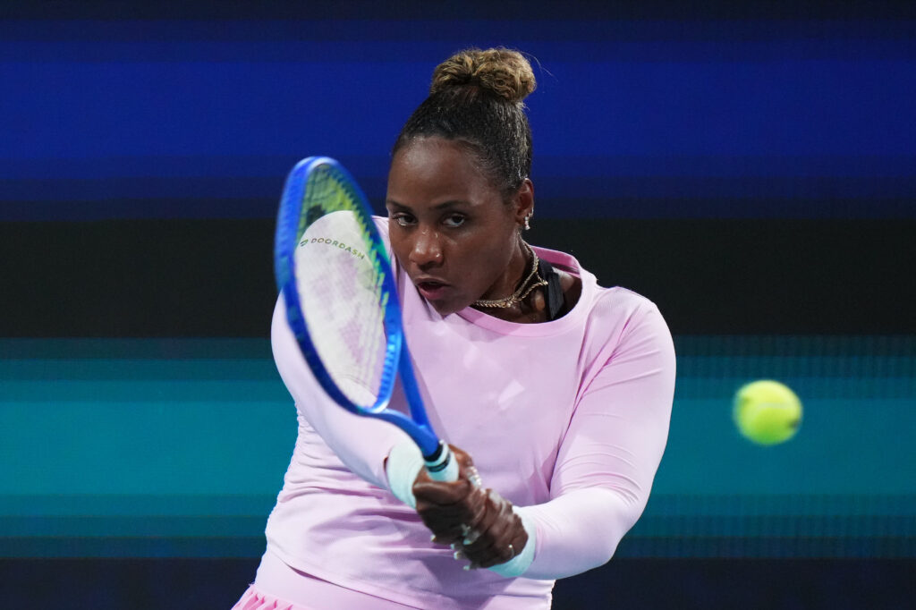 Taylor Townsend in action at the Miami Open.