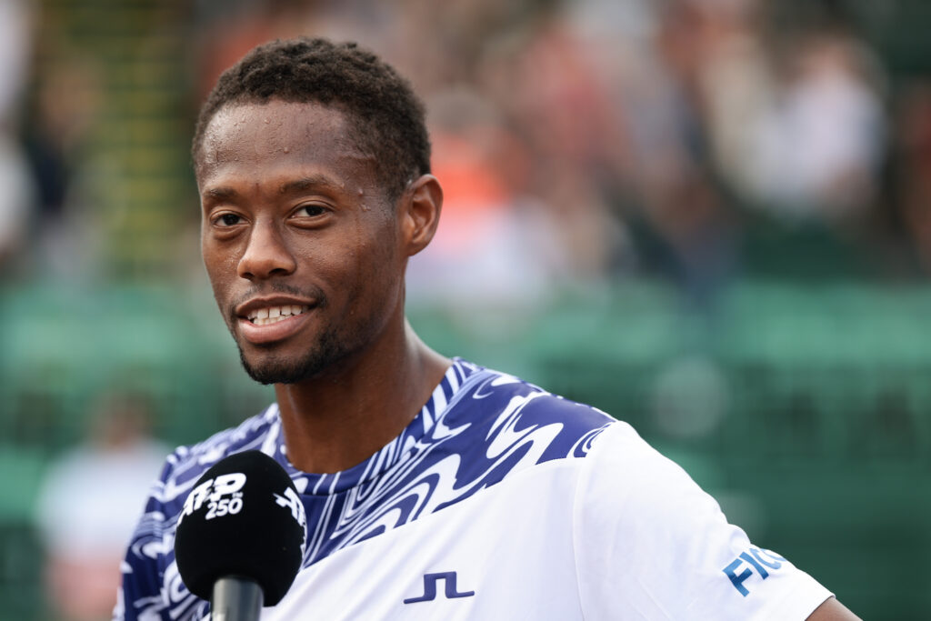 Chris Eubanks answers questions during the 2025 US Men's Clay Court Championships
