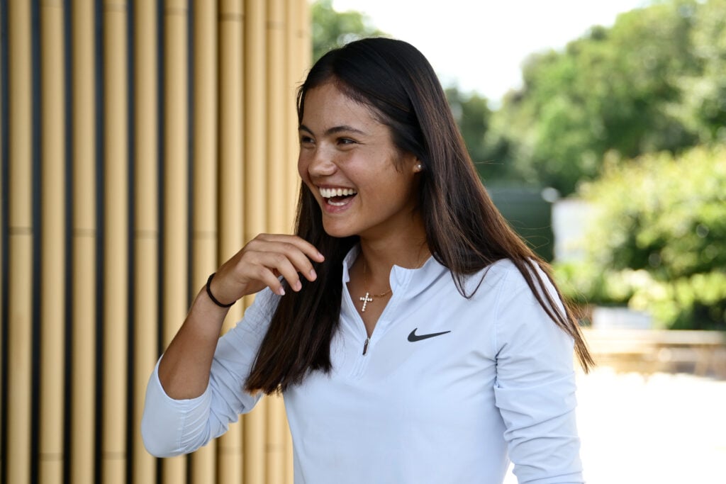 Emma Raducanu seen laughing ahead of the 2025 Wimbledon Championships