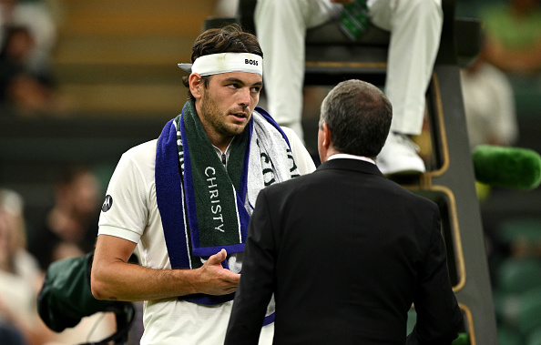 Taylor Fritz complains to Wimbledon umpire