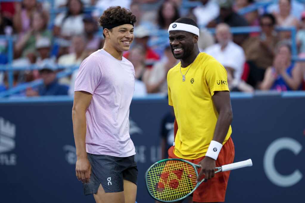 Ben Shelton and Frances Tiafoe both laugh