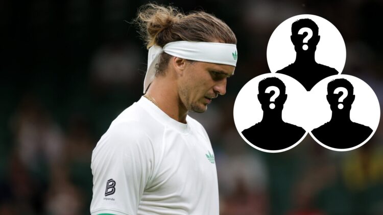 Alexander Zverev of Germany reacts against Arthur Rinderknech of France during the Gentleman's Singles First Round match on day one of The Champion...