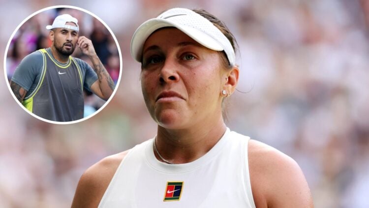 Amanda Anisimova of United States appears emotional during the Ladies' Singles Final against Iga Swiatek of Poland on day thirteen of The Champions...