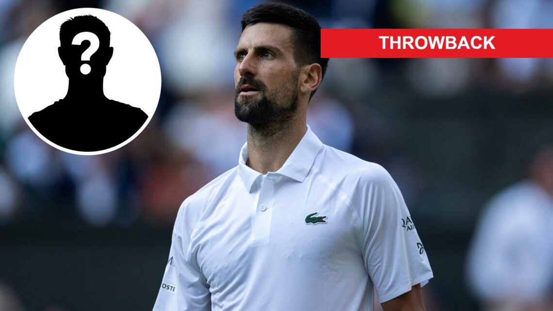 Novak Djokovic of Serbia looks on against Flavio Cobolli of Italy during the Gentlemen's Singles quarter-final match on day ten of The Championship...