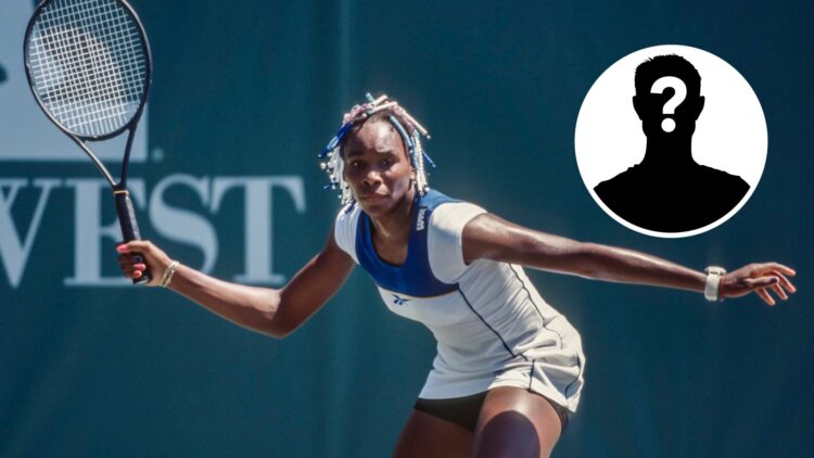 Venus Williams playing at an event in California in 1999.