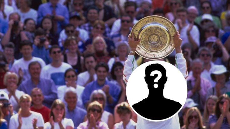 Mystery player lifts the Wimbledon trophy