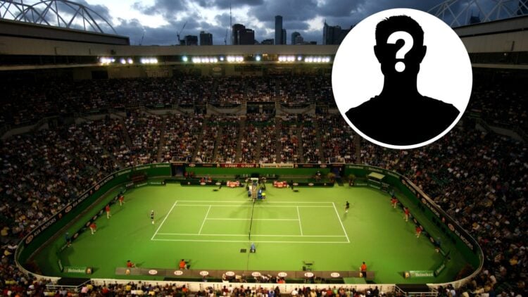 A general view of the Rod Laver Arena as Lleyton Hewitt of Australia plays Radek Stepanek of the Czech Republic during the Australian Open Tennis C...