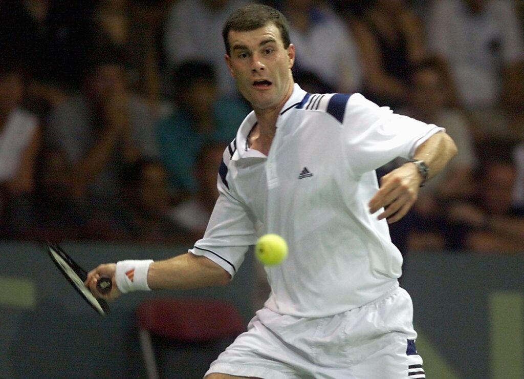 Chris Woodruff in action at the Davis Cup in 2000.
