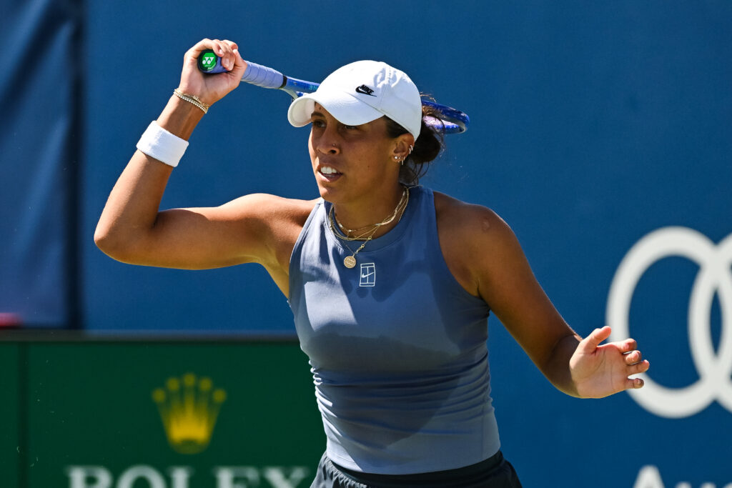 Madison Keys in action at the Canadian Open.
