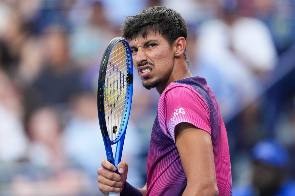 Alexei Popyrin looks on during his defeat to Alexander Zverev at the 2025 Canadian Open