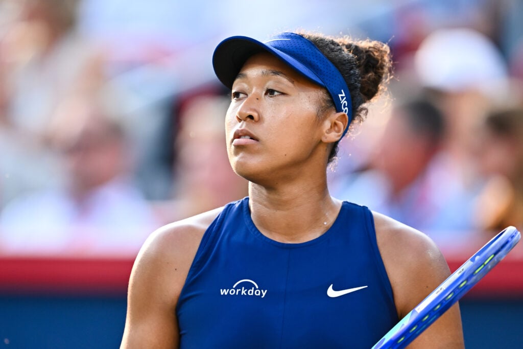Naomi Osaka looks on during her defeat to Victoria Mboko in the 2025 Canadian Open final
