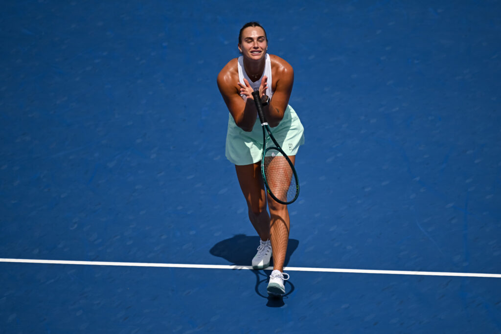 Aryna Sabalenka complains