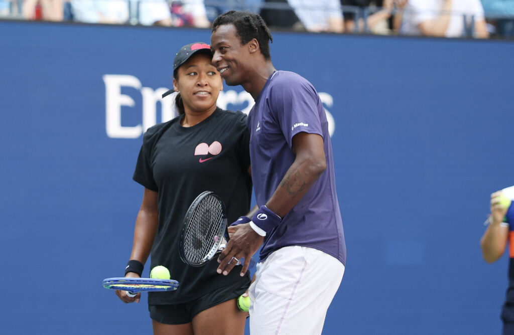 Naomi Osaka and Gael Monfils play mixed doubles at the 2025 US Open
