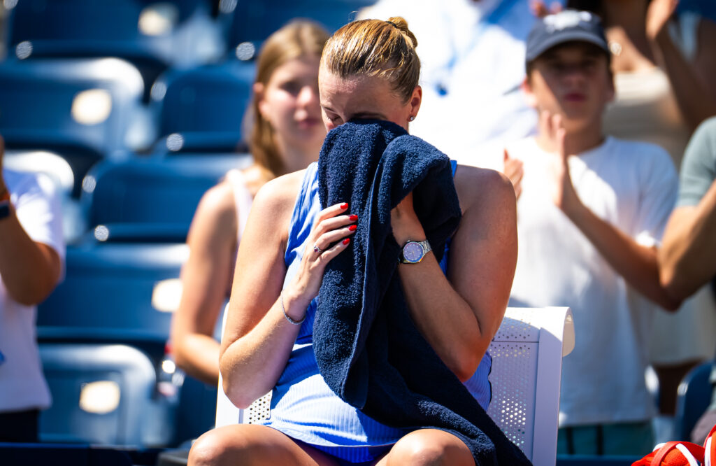 Petra Kvitova in tears as she retires from tennis at the 2025 US Open