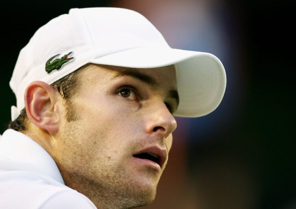 Andy Roddick looks on at the Australian Open in 2007.