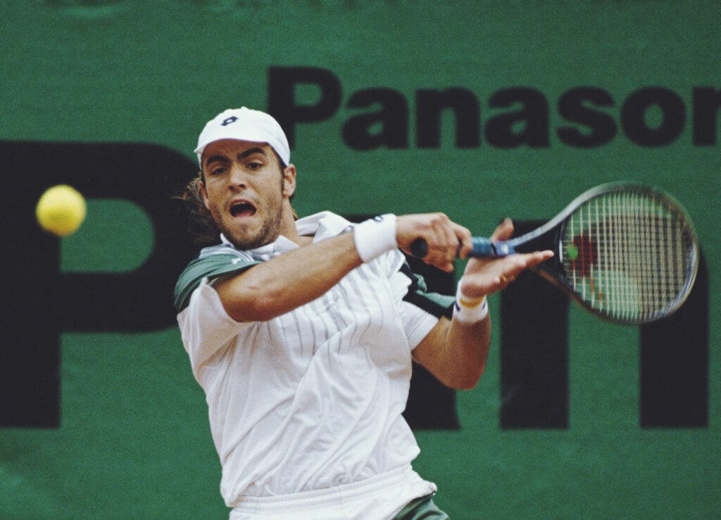 Roberto Carretero in action at the Hamburg Open in 1996.